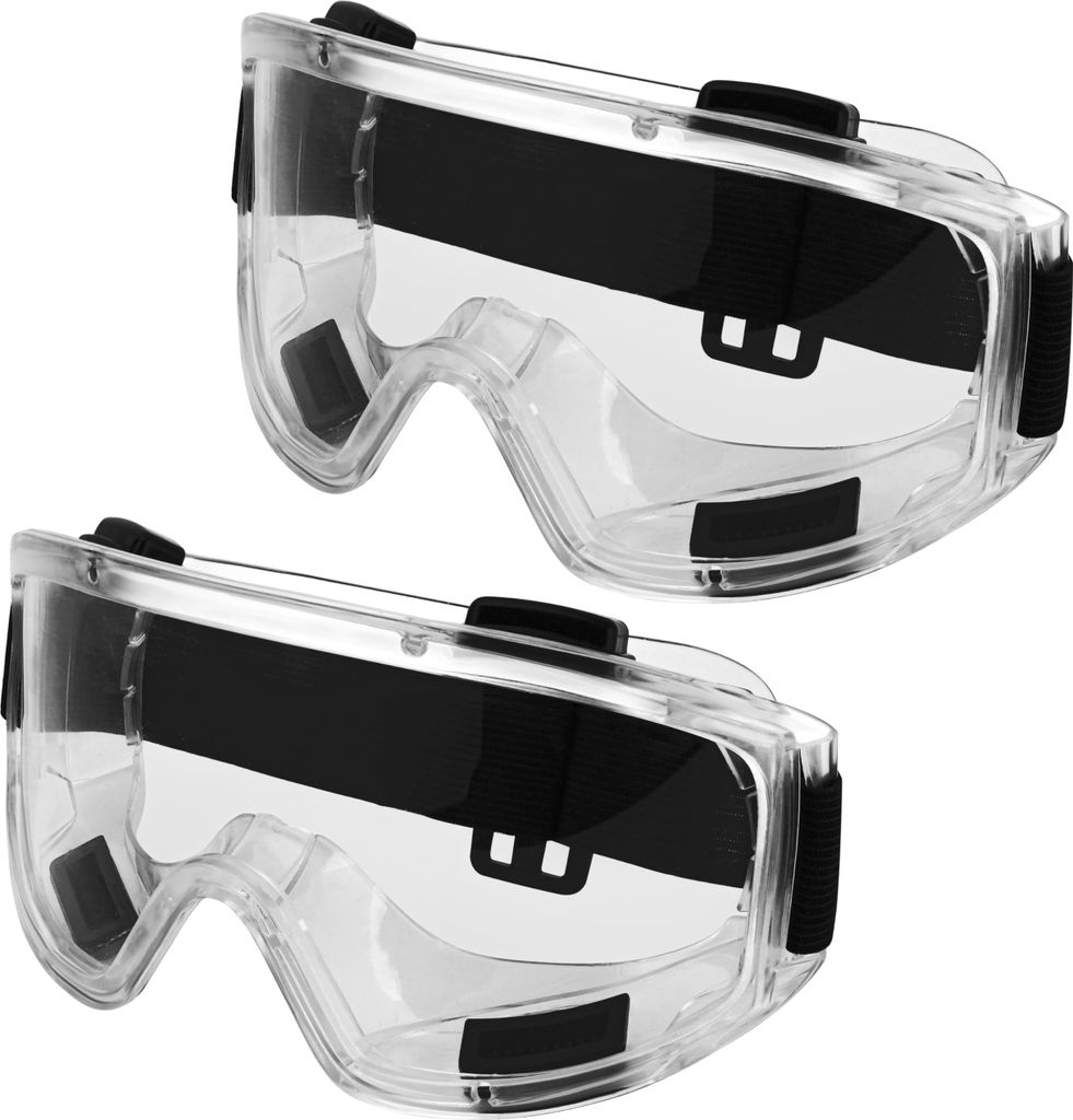 Belle Vous 2 Stk Schutzbrille Arbeitsschutzbrille für Brillenträger - Klare, Kratzfeste & Antibeschlag Sichtscheiben - Verstellbare, Schlagfeste &