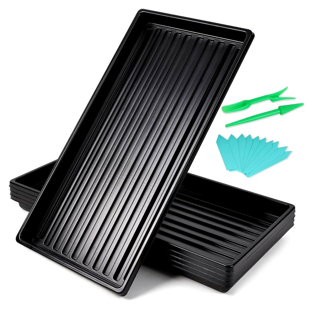 5 Stück Anzuchtschalen Groß 51 x 25 cm ohne Löcher für die Anzucht von Pflanzen im Garten und Gewächshaus
