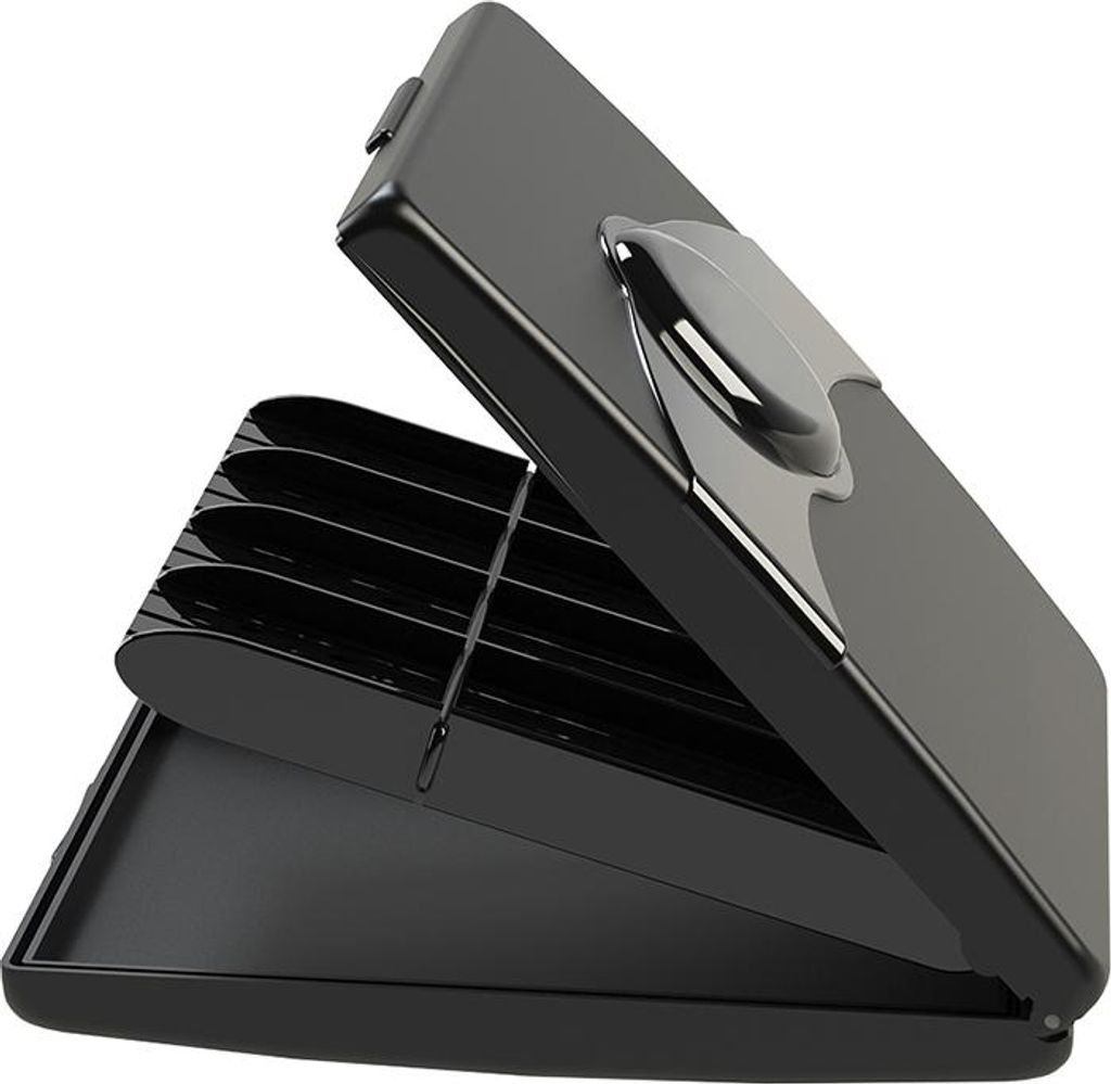 Jonlaki Saxophon-Bl?tterbox, ABS-Material, Tragbar und Stabil, Bietet Platz fr 8 Bl?tter, Schwarzes Geh?use, Tolles Hilfszubeh?r fr Saxophon-/Klari...