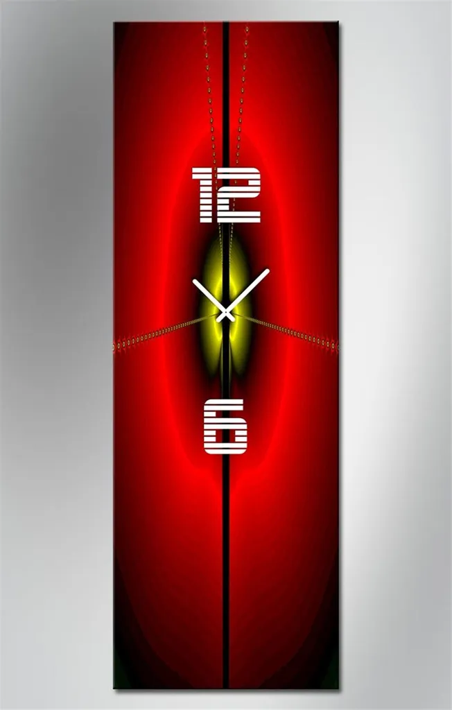 Dixtime 4303 Horloge murale design moderne 35x100 cm pour grand salon