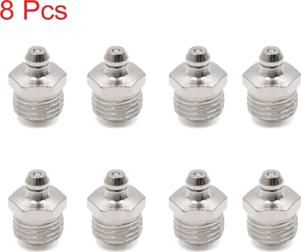 8pcs Graisseur Droit M14x1.5 Nickelé Filetage Raccord Image du produit 