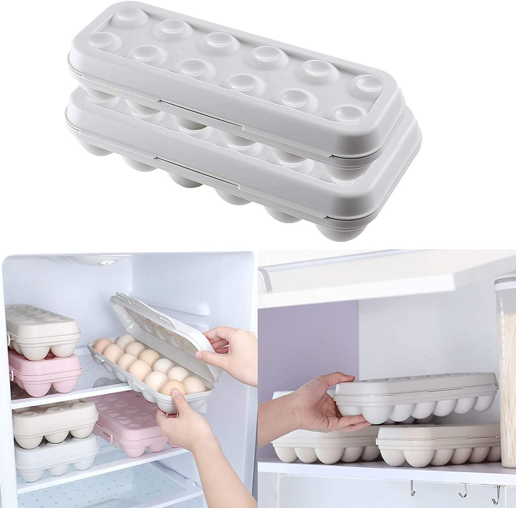 12-Fach Eierdose Eierbox Aufbewahrungsbox Frischhaltedose Vorratsdose mit Deckel