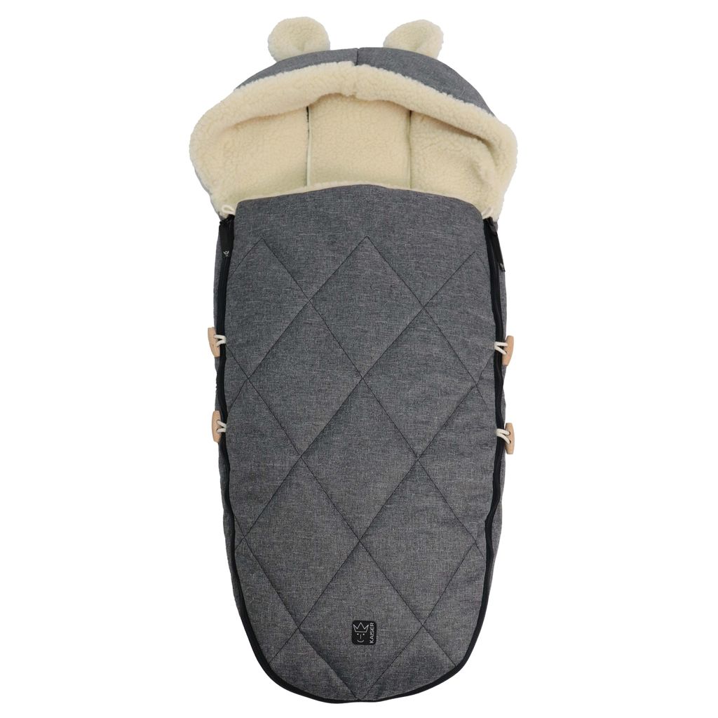 XL EARS WOOL - Kinderwagen Fußsack Fb. anthracite melange Produktbild 