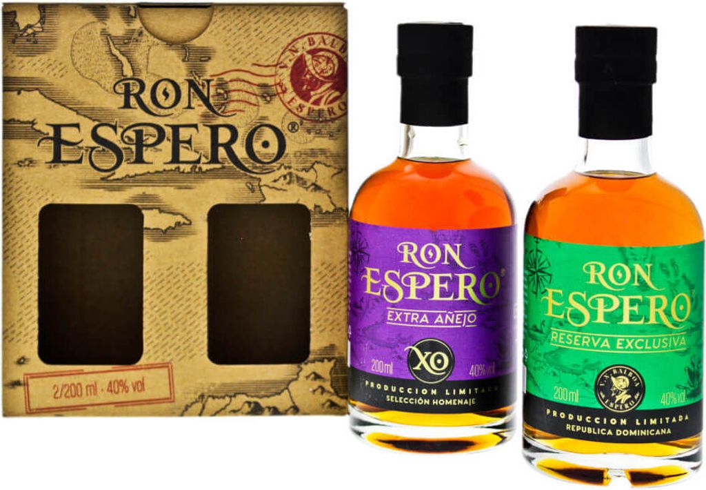Espero Reserva Exclusiva & XO Rum Set 0,4 L mit Geschenkverpackung