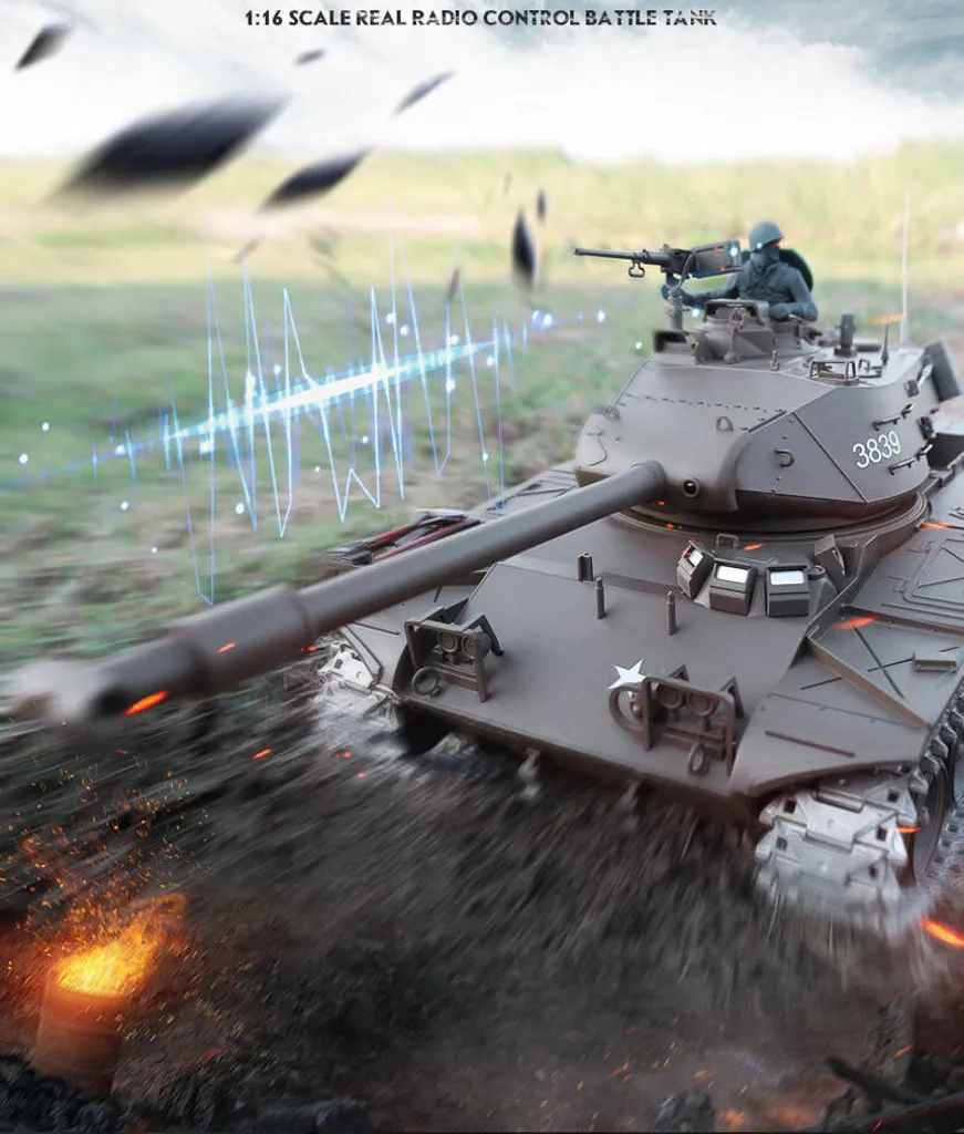 Char Militaire Infrarouge M41 A3 1:16 idéal pour Simulation de Combat