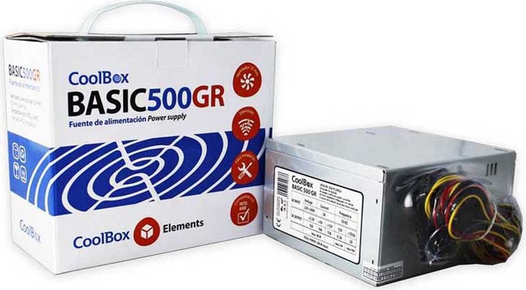 500w atx netzteil coolbox basic500gr (20+4pin)