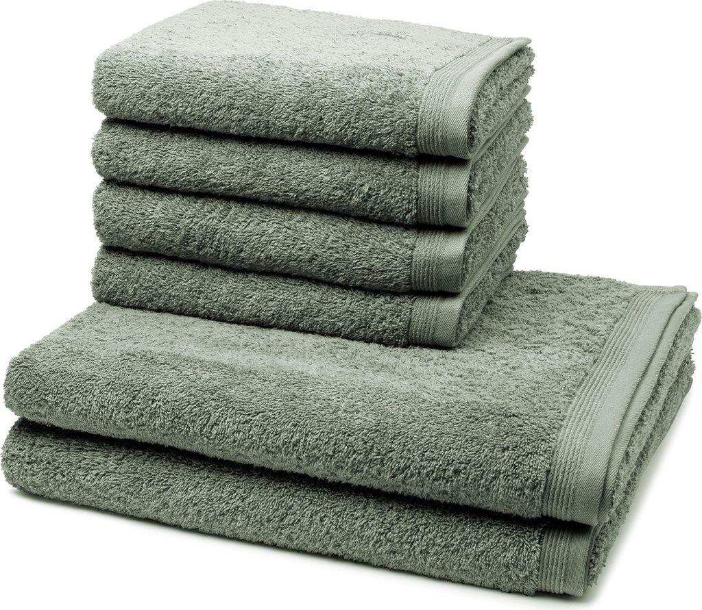 Möve Superwuschel 4 X Handtuch 2 X Duschtuch im Set Extraweiches Handtuch, Aus 100% hochwertiger Baumwolle, Mit eingesticktem Markenlogo
