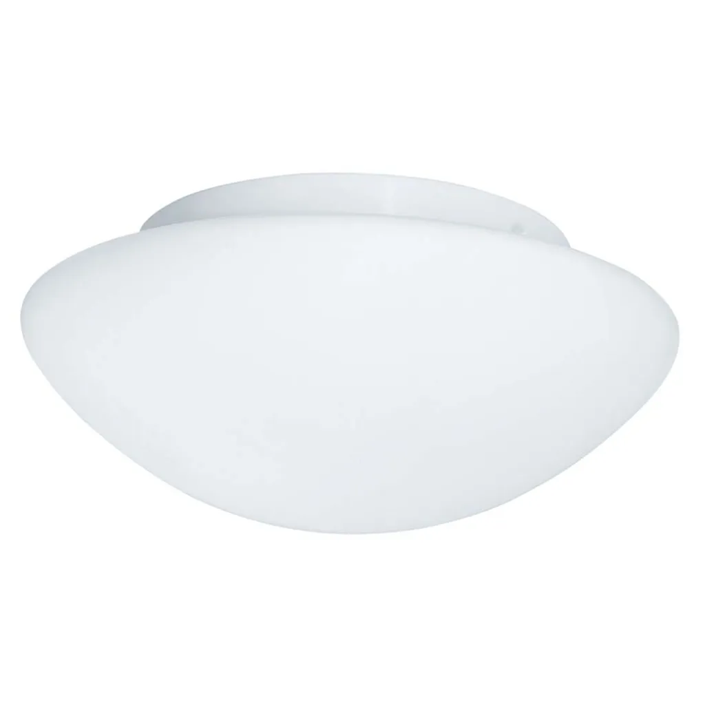 Plafonnier Blanc Opale en Verre IP44 à Intensité Variable - Modèle LUNA