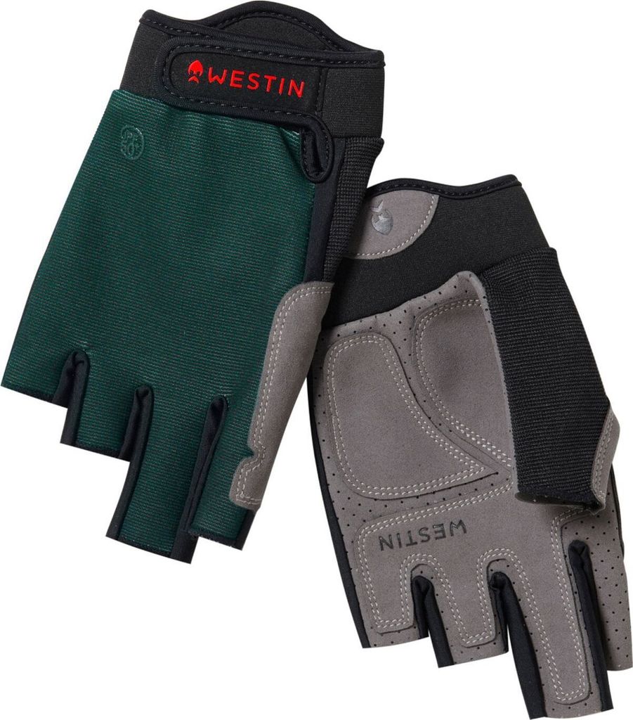 Westin Drip upf Half Finger Glove Deep Forest - Angelhandschuhe, Größe:XL