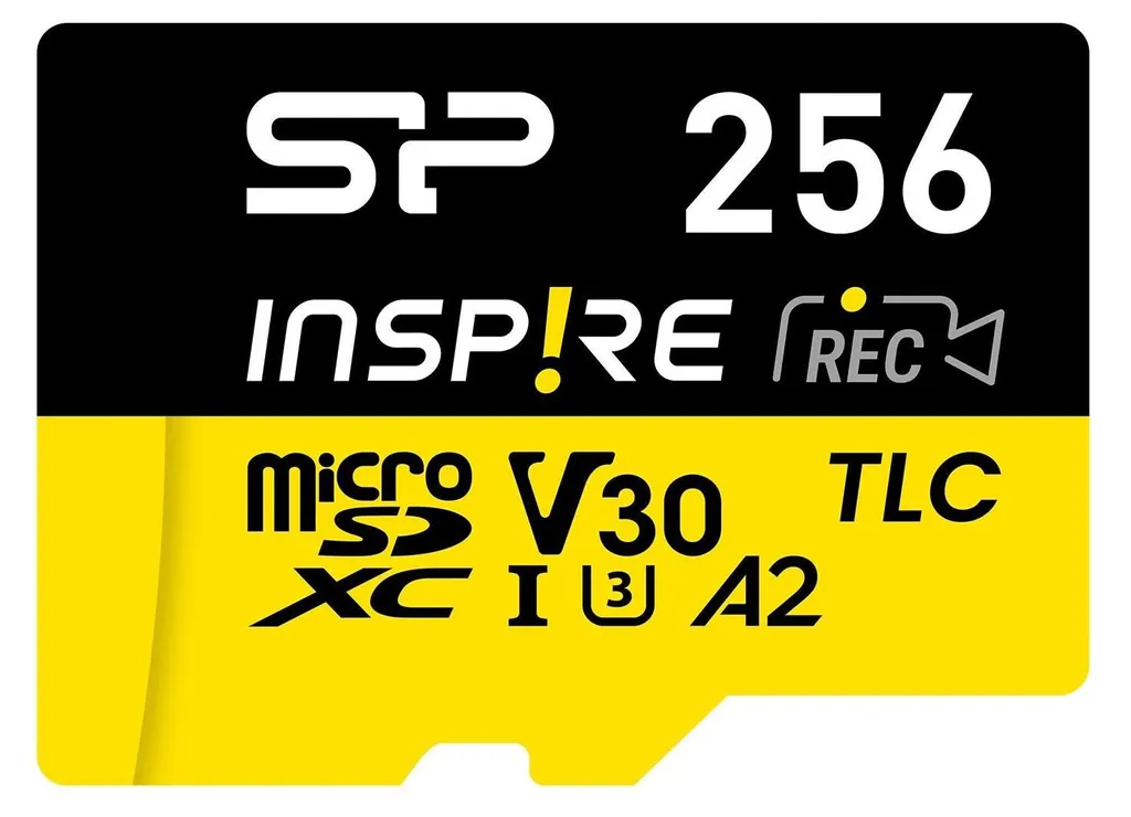 Silicon Power Inspire 256GB V30 avec Débit 170 Mo/s pour Transfert Rapide
