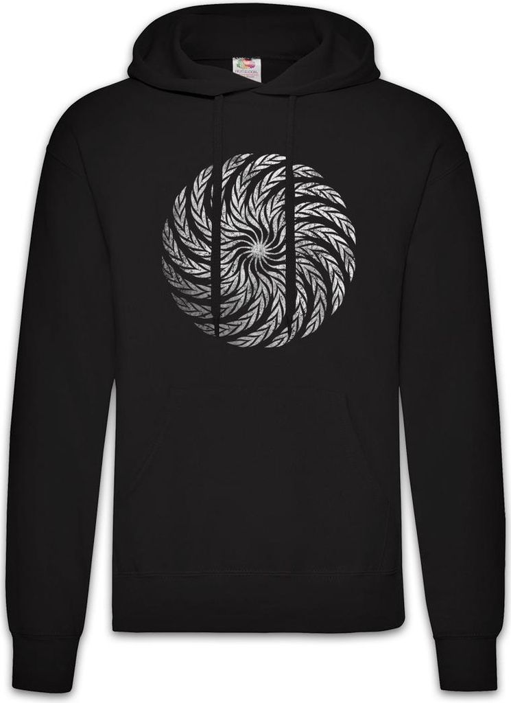 Urban Backwoods Leaves Spiral, Herren Hoodie, Farbe: Schwarz, Größe: 2XL