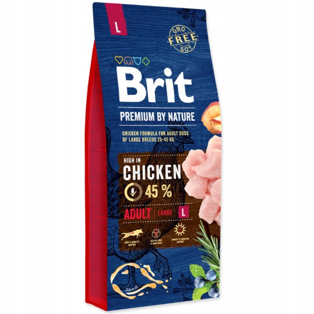 Croquettes Poulet pour Grand Chien Adulte BRIT Premium Nature en 15kg