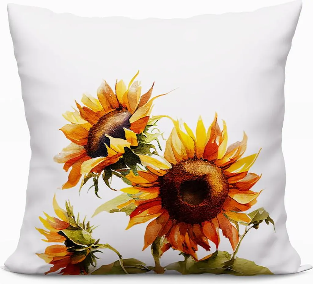 Coussin tournesols 40x40 pour déco de véranda et terrasse couverte chic