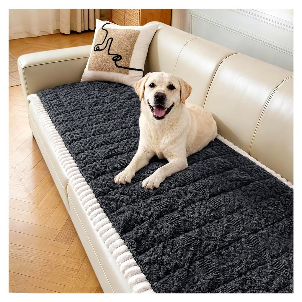 Dicker, haustierfreundlicher Sofaüberzug, waschbar und rutschfest für 2/3/4-Sitzer U-Form L-Form Ecksofa (Grau, 70 x 150 cm)