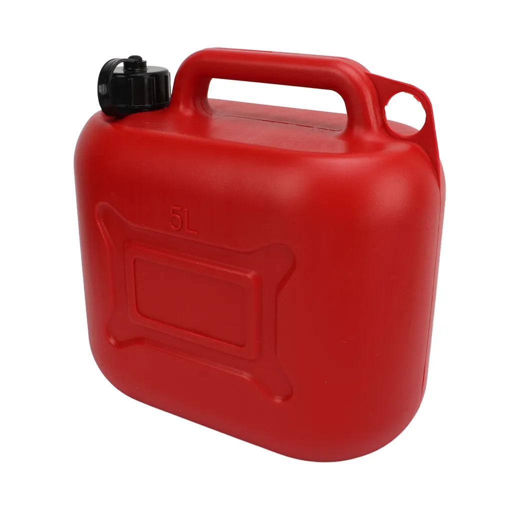Bidon d'essence 5L 1.3 Gallon ABS rouge avec bec verseur flexible 27cm