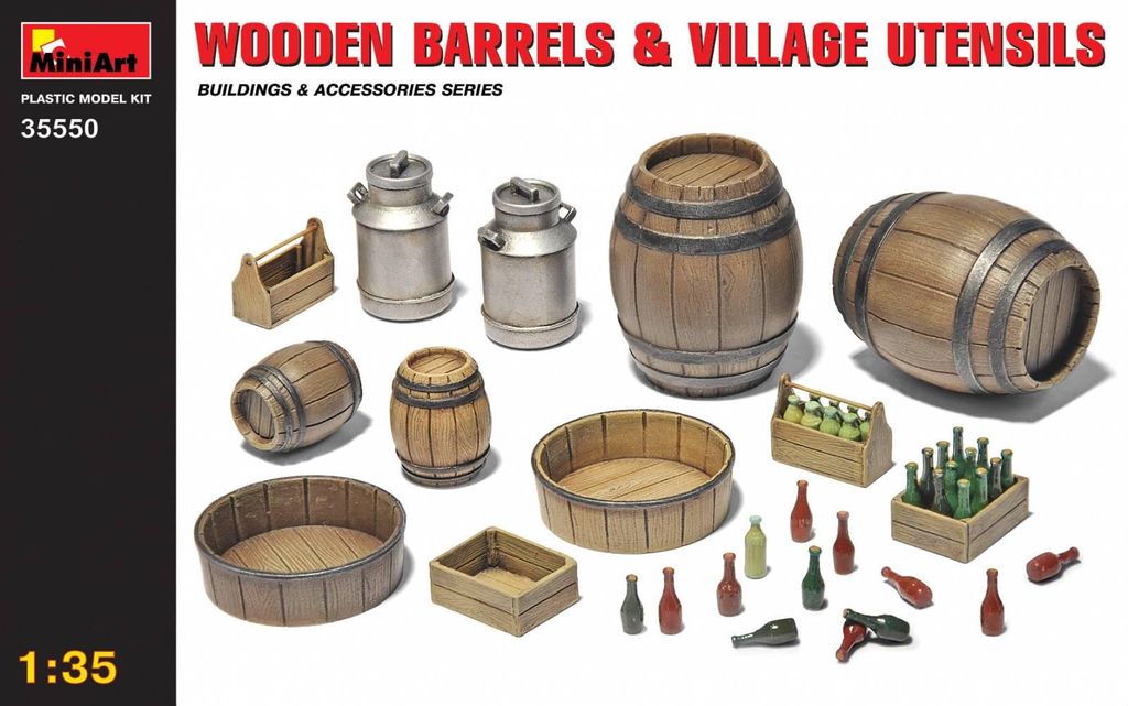 MiniArt Holzfässer & Dorf Utensilien  6465550 Produktbild 
