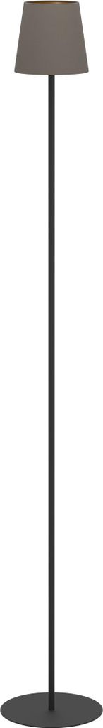 EGLO Stehlampe Fiorana, Eck Standlampe minimalistisch, schwarze Stehleuchte mit Lampenschirm, Lampe Wohnzimmer mit E14 , H 140,5 cm