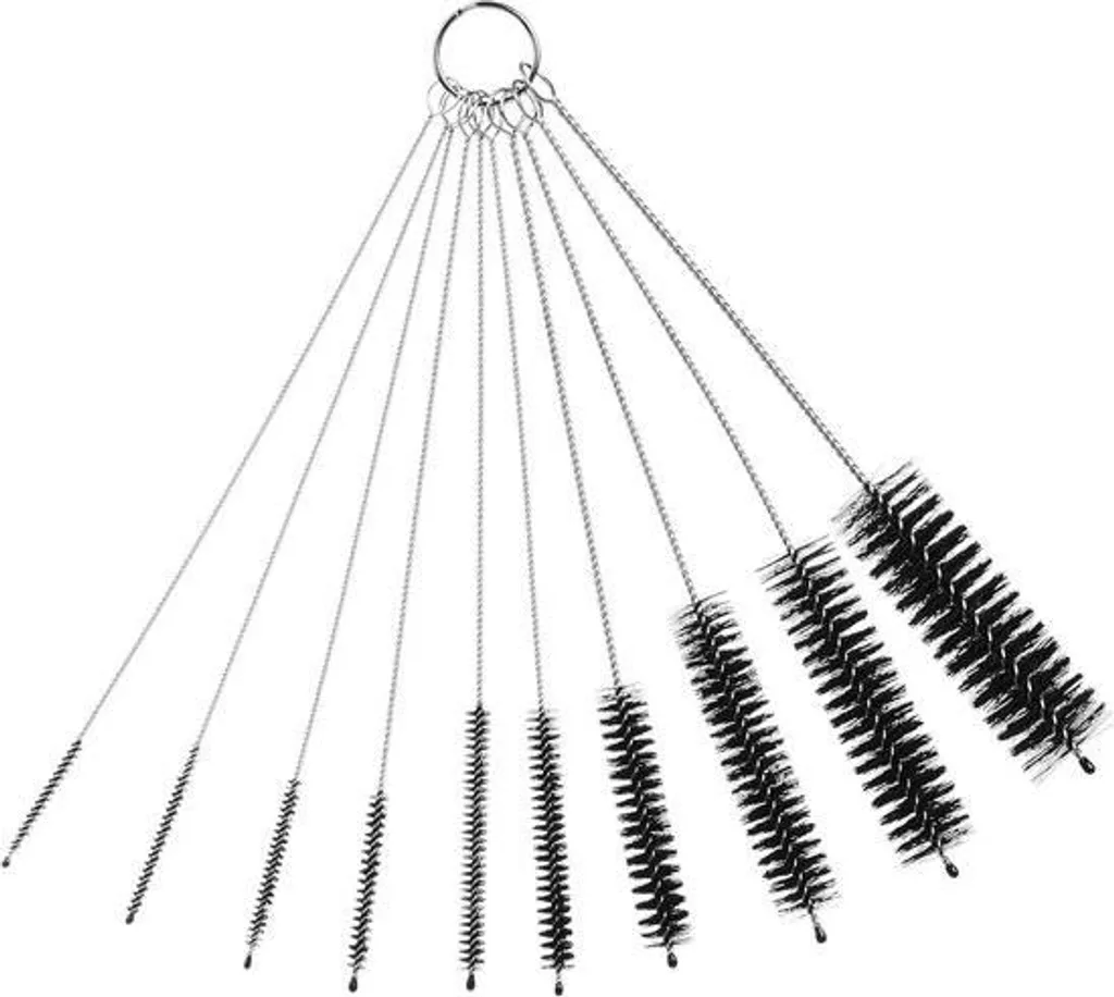 Nettoyez l'impossible : kit 10 goupillons pour recoins et bouteilles