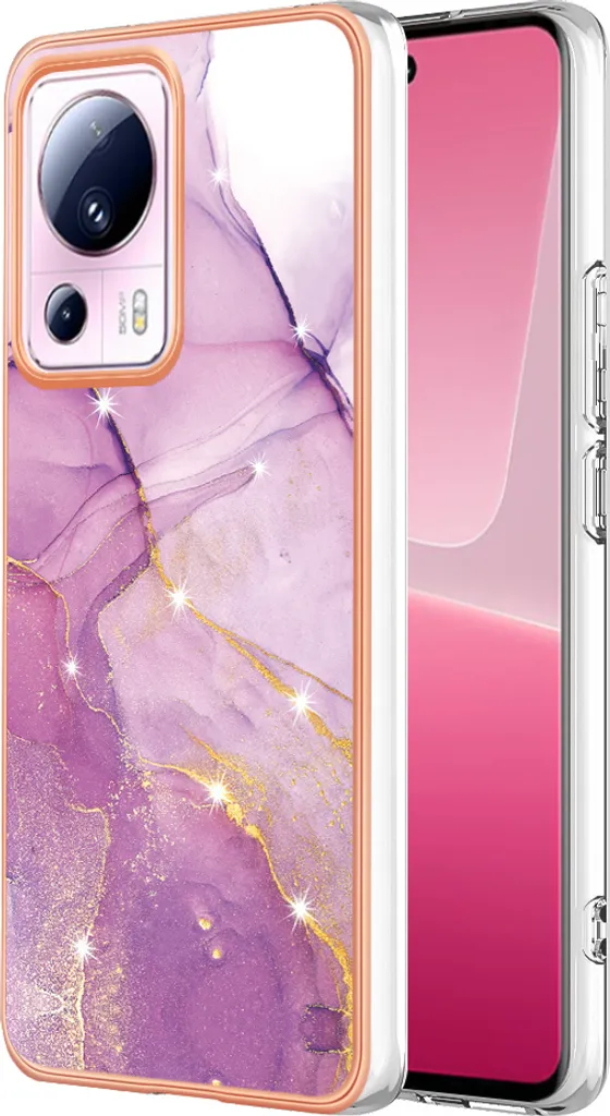 Cover Marmo Rosa Xiaomi 13 Lite 5G - Custodia Chic in TPU Morbido