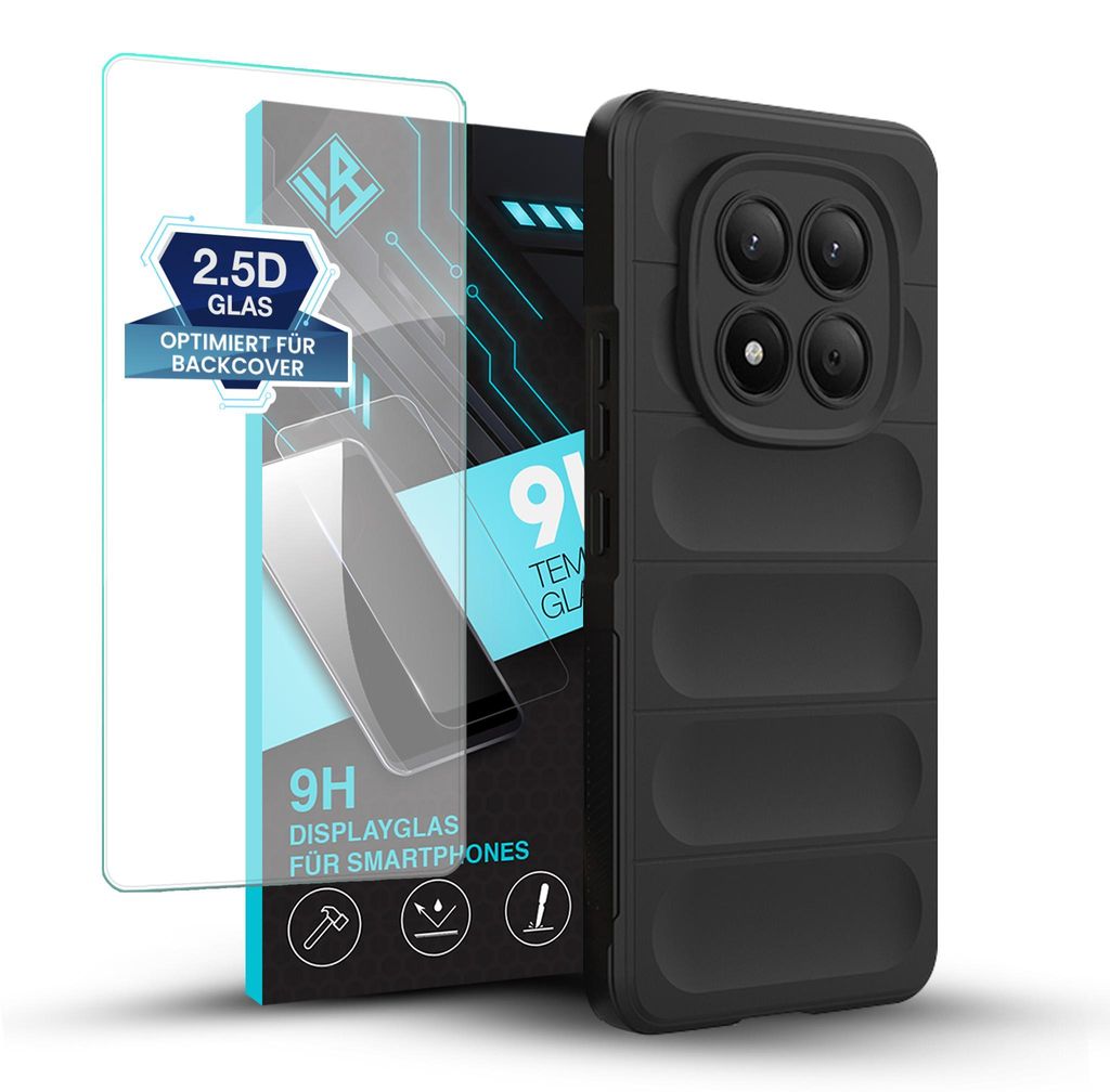 Handy Hülle für Xiaomi Redmi Note 15 Pro mit 9H Displayglas Produktbild 