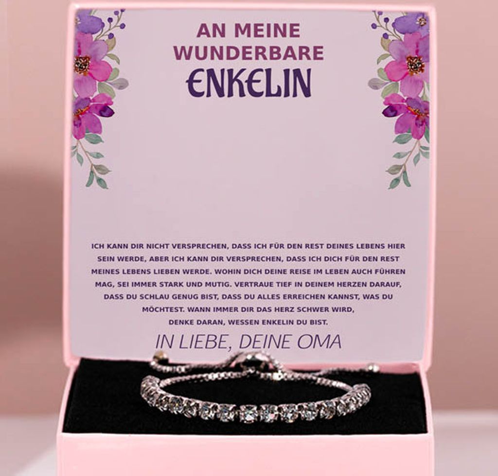 A ma merveilleuse petite-fille - Bracelet avec cristaux Image du produit 