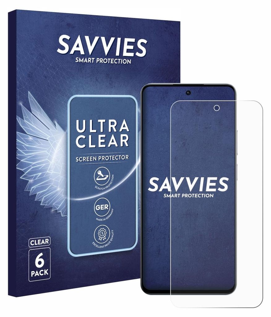 6x Für realme P3x Schutzfolie Savvies Displayschutz Display Schutz Folie Klar Transparent