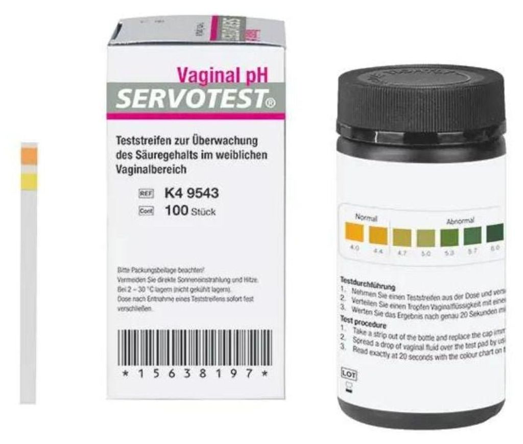 Servotest Vaginal-pH-Indikatorstreifen - 100 Stück | Produktbild 