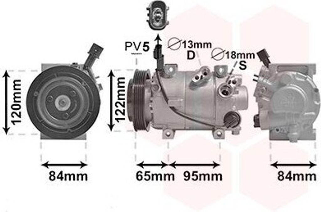VAN WEZEL 8201K710 - OE 97701C8000 Klimakompressor für i20 (GB, IB)