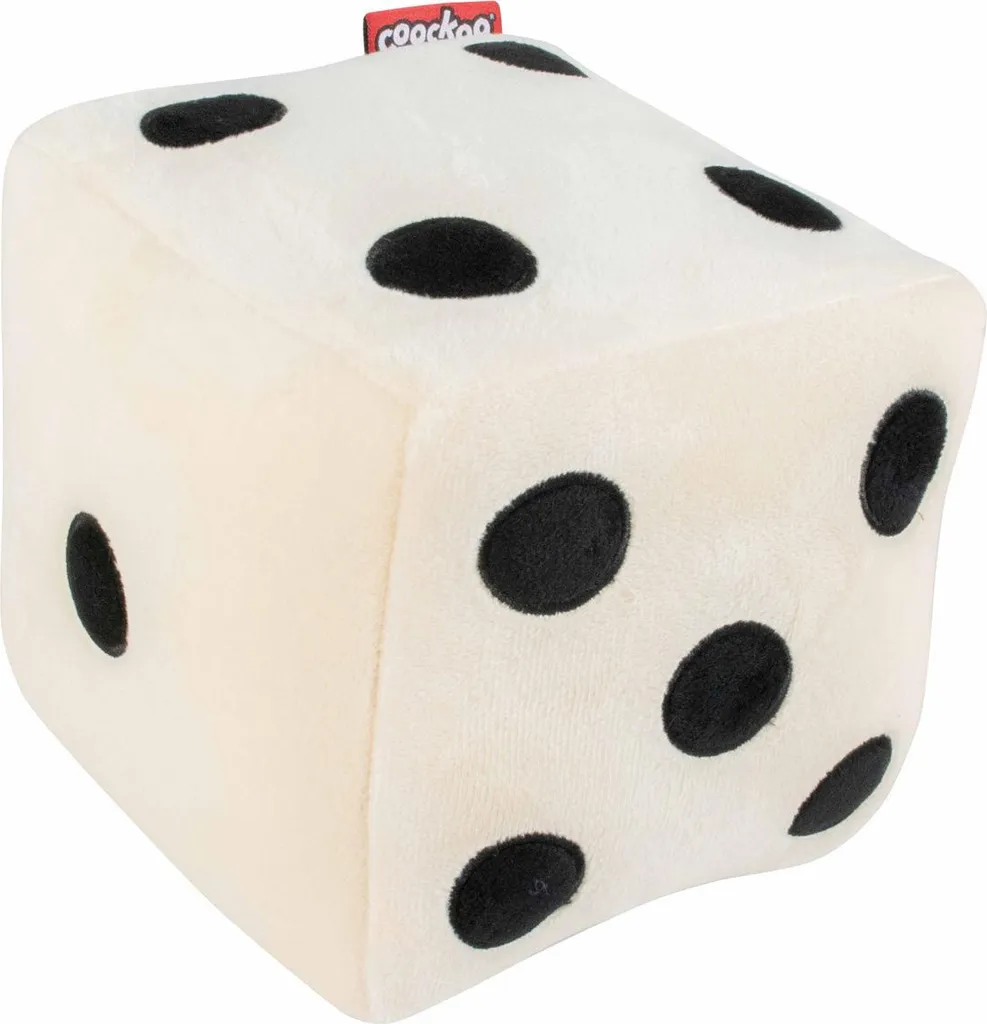 Jouet pour chiens Coockoo Roll the Dice blanc et noir - Dé interactif