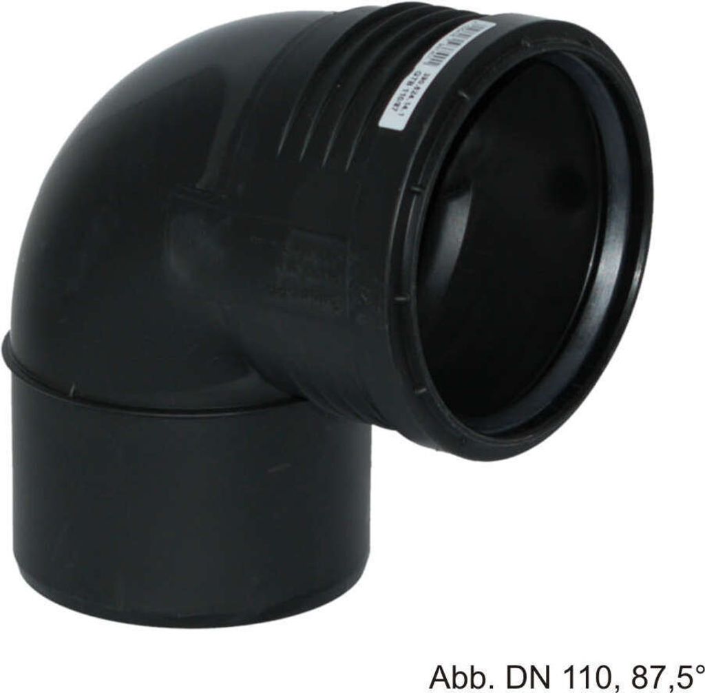 Geberit GE Silent-PP, Bogen, 87.5 Grad, d110mm, 1 Stk. Produktbild 
