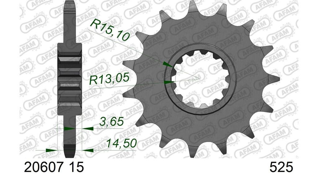 AFAM Standard Stahlritzel vorne 20607 - 525