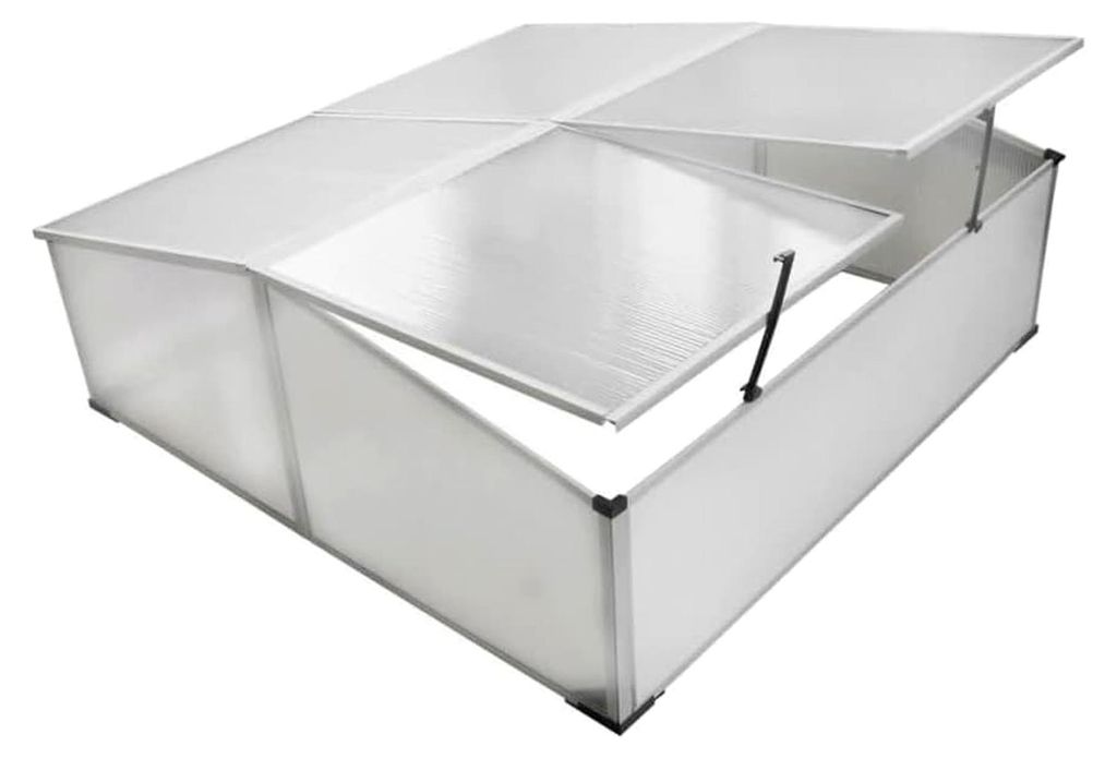 Frühbeet mit 4 Deckeln 108x110x41 cm