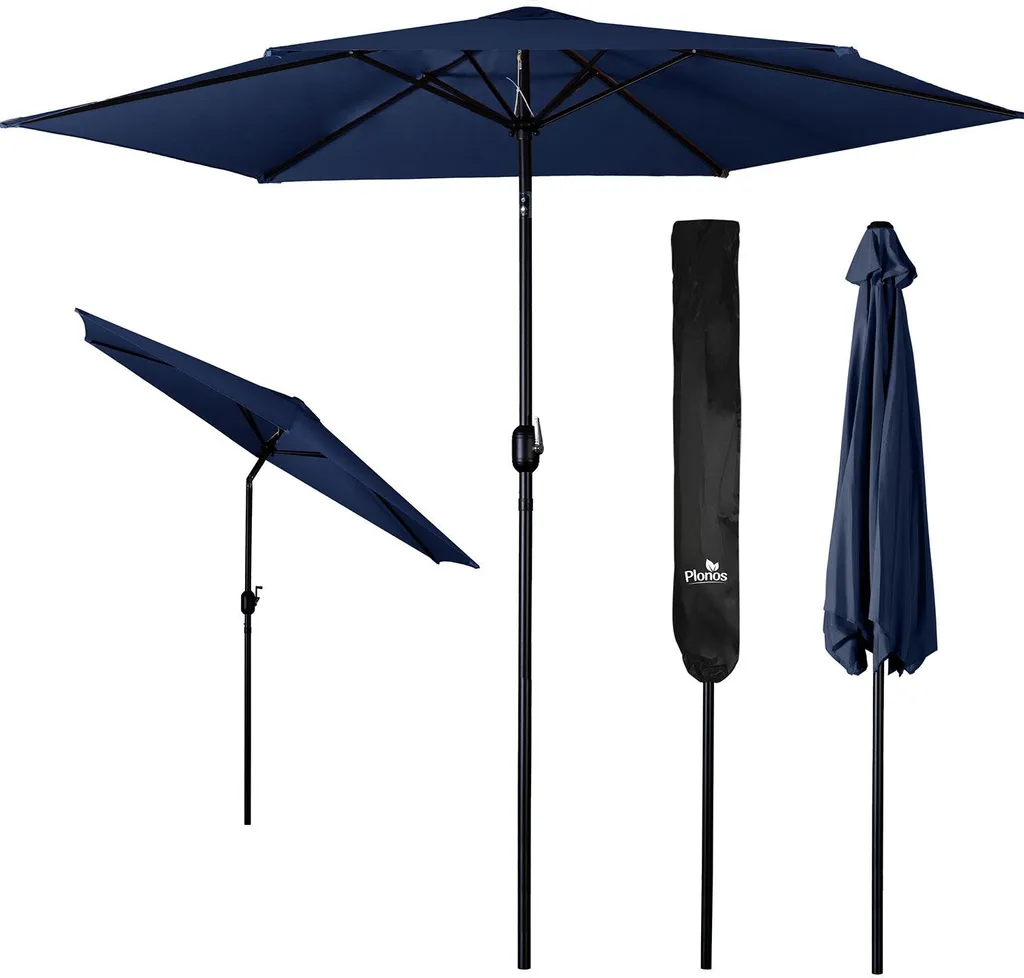 Grand parasol 6 segments pliable 3m avec housse de protection - 14