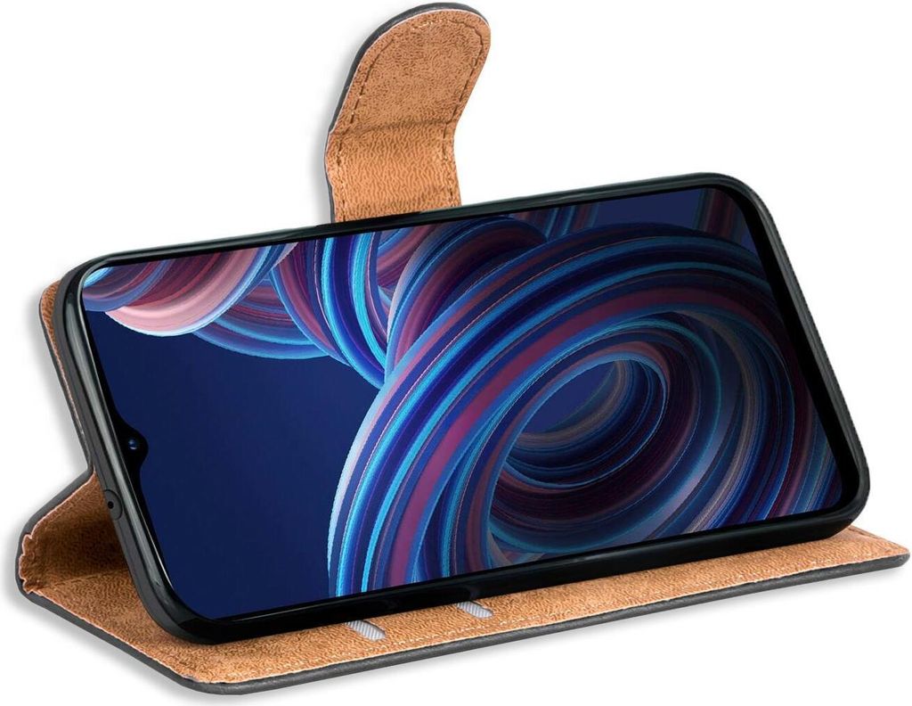 Cadorabo Cover ZTE Blade A72 5G: Custodia Libro in Finto Cuoio Nero