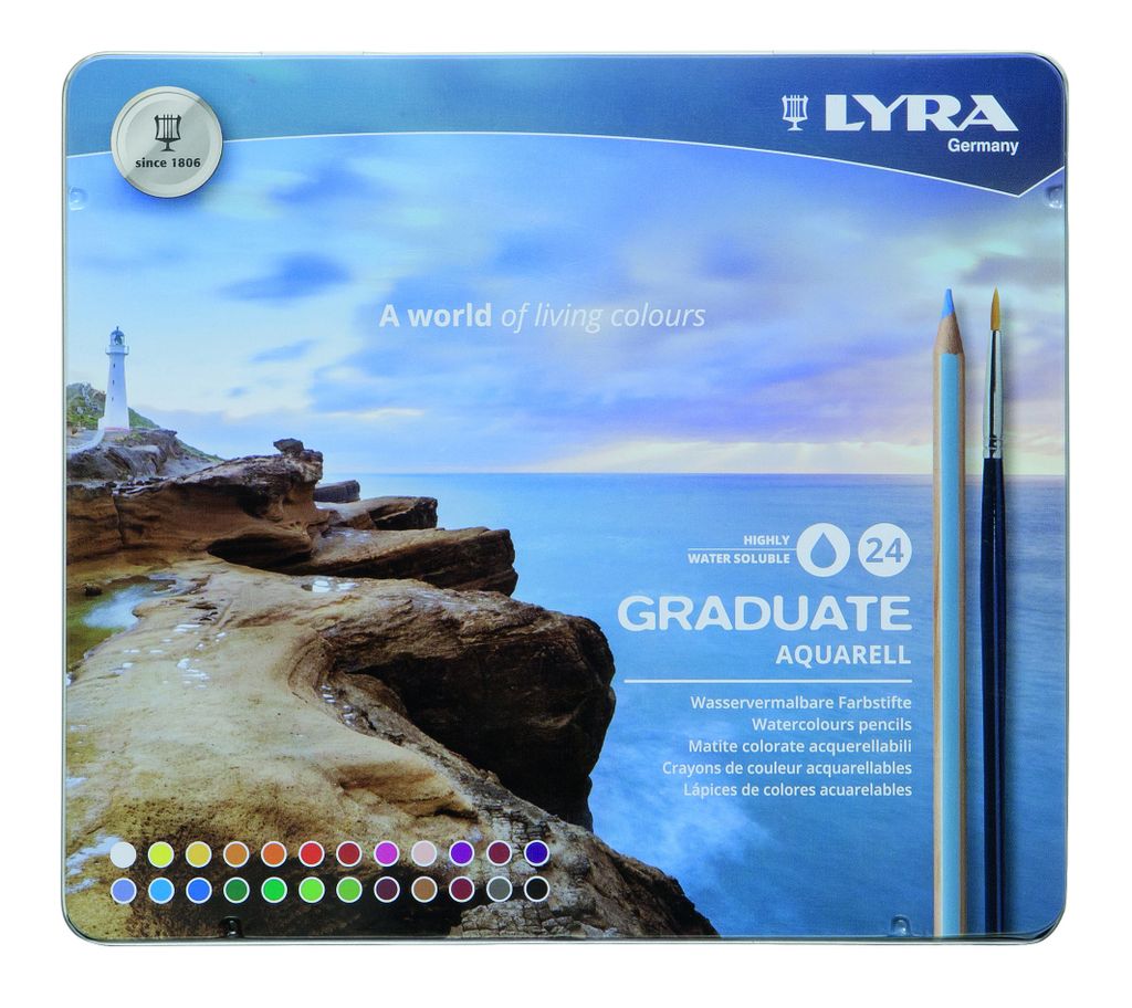 LYRA Aquarellstifte Graduate 55ml 24 Stück Kartonetui