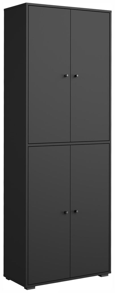 Armoire à chaussures haute USTINA - couleur graphite noir Image du produit 