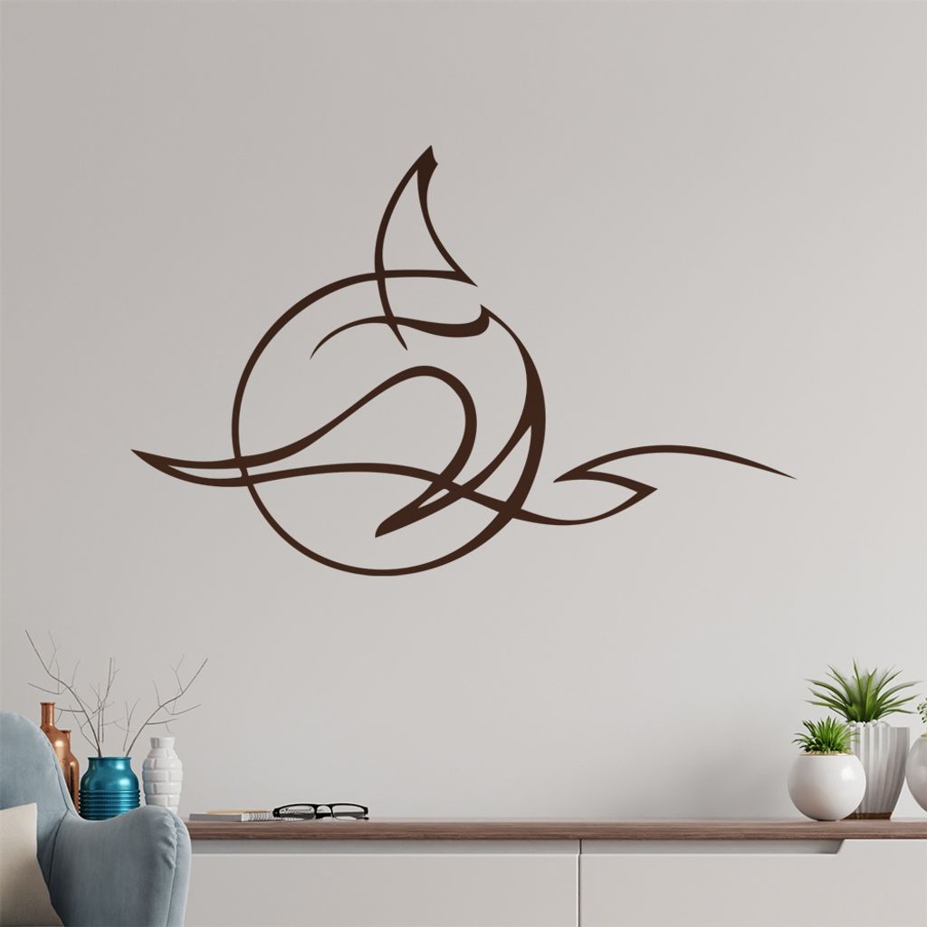Mond Rauch Wandtattoo in 6 Größen - Wandaufkleber Wall Sticker - Dekoration, Küche, Wohnzimmer, Schlafzimmer, Badezimmer