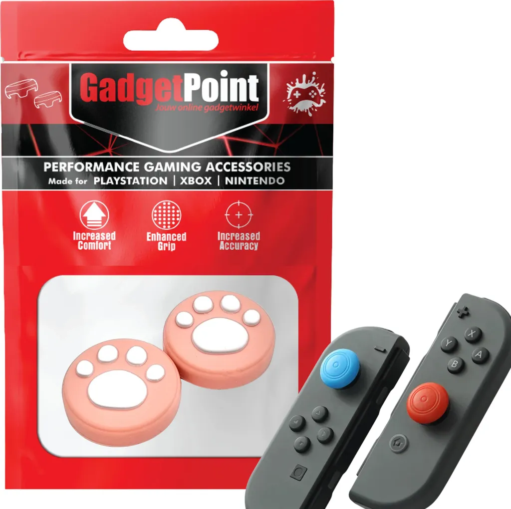 Protezione Joystick Switch - Grip Antiscivolo Rosa Bianco per Bambini