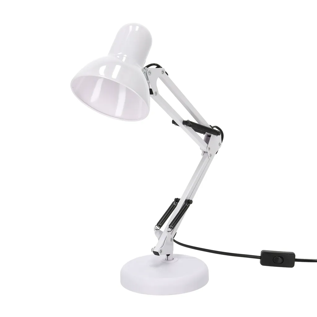 Lampe de travail flexible AURIQ 2-en-1 blanc métal avec fixation pince - 2