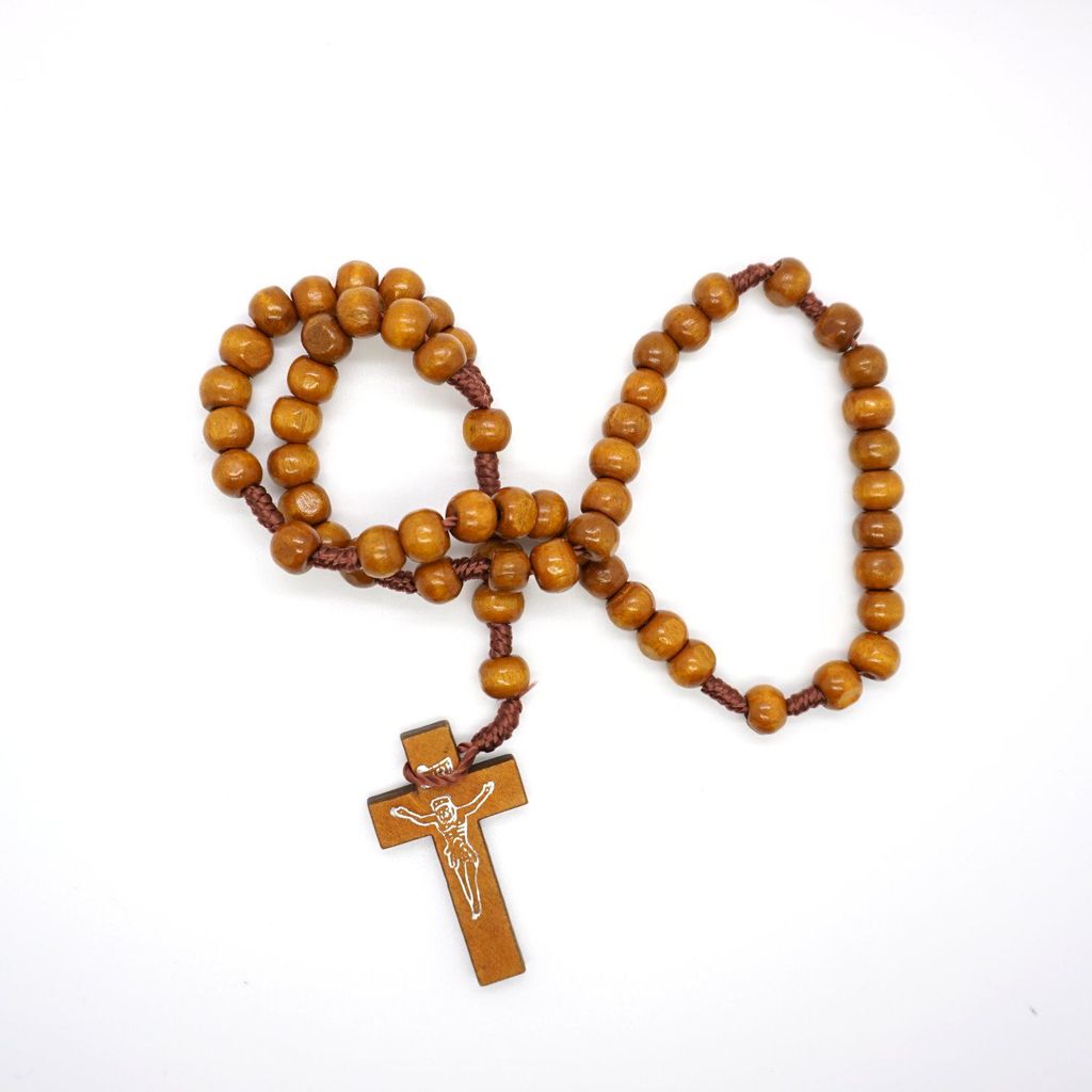 Rosenkranz „Jesu Christi“ aus Holz, mit