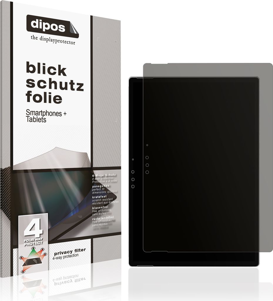 Blickschutzfolie für Microsoft Surface Pro 5 matt Schutzfolie Folie Display Schutz dipos