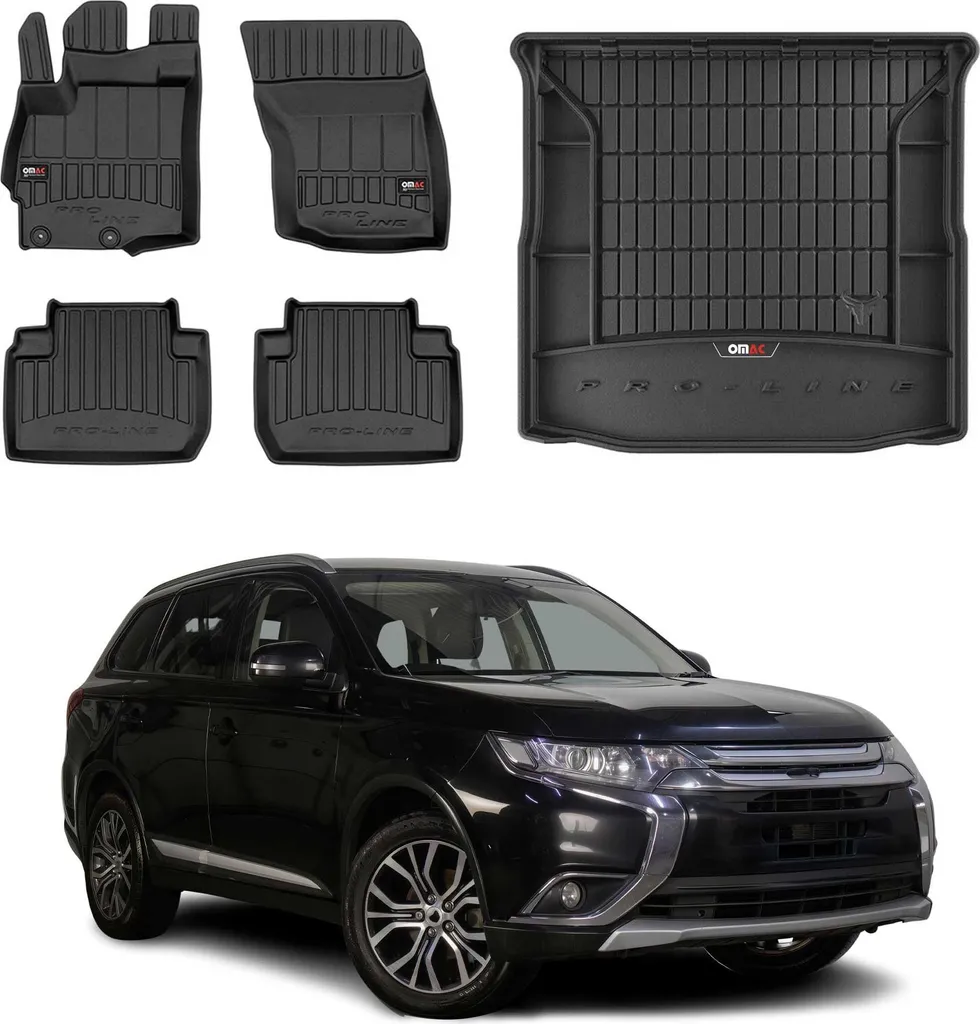 Kit Interni Mitsubishi Outlander 2012-15: Tappetini TPE e Protezione Baule