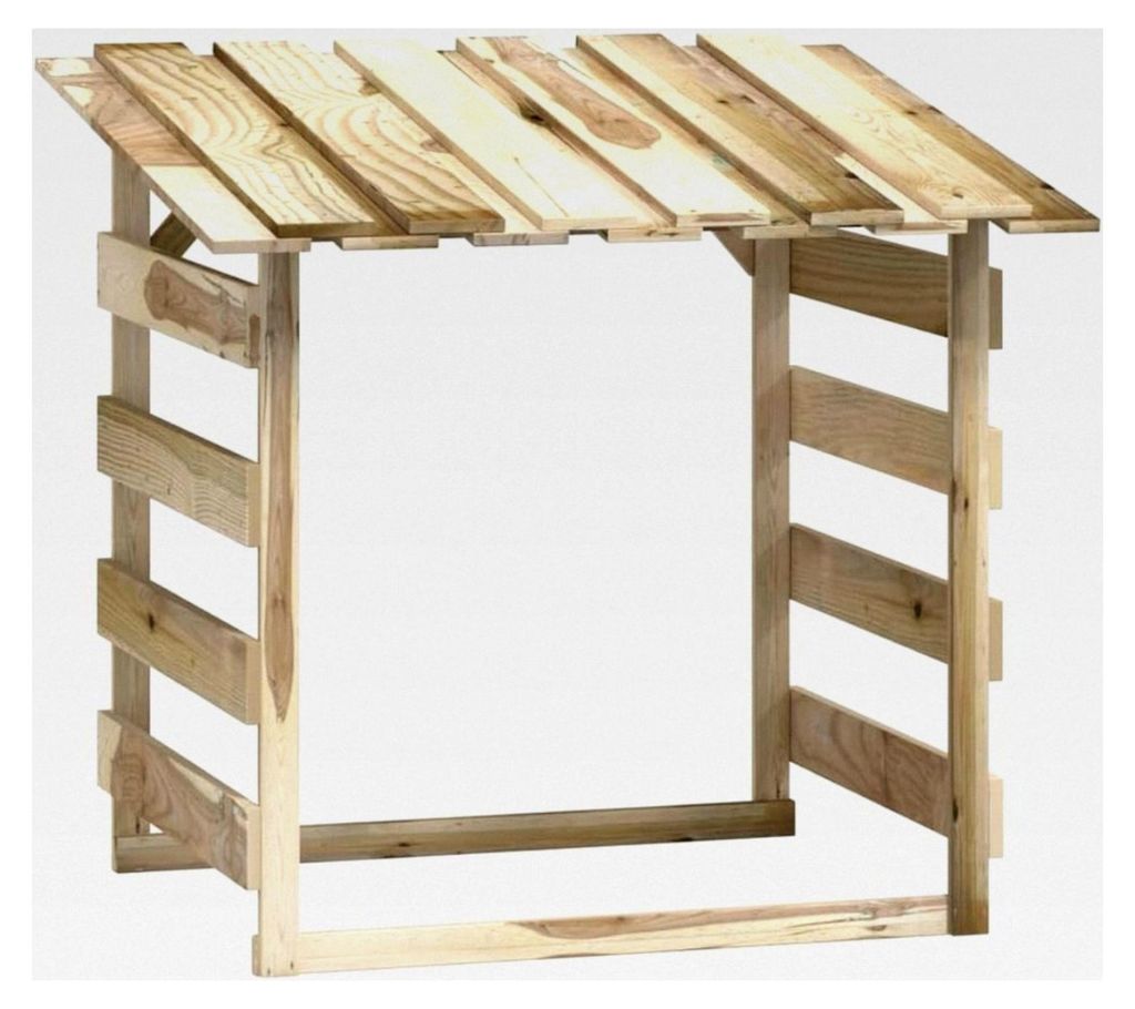 Imprägniertes Kiefernholz Pergola mit Dach für Garten 100x90x100cm