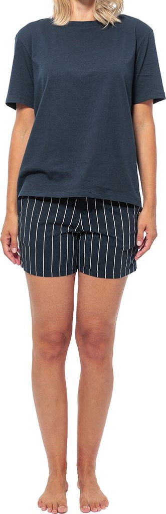 Schiesser Organic Baumwolle Schlafanzug Lounge Set bestehend aus einer kurzen Hose und einem Kurzarm-Shirt, Weiches Material mit hohem Baumwoll-Ant...
