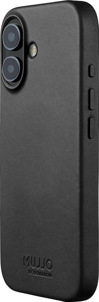 Mujjo Full Leather Case MagSafe Hülle für iPhone 17 Schwarz Produktbild 