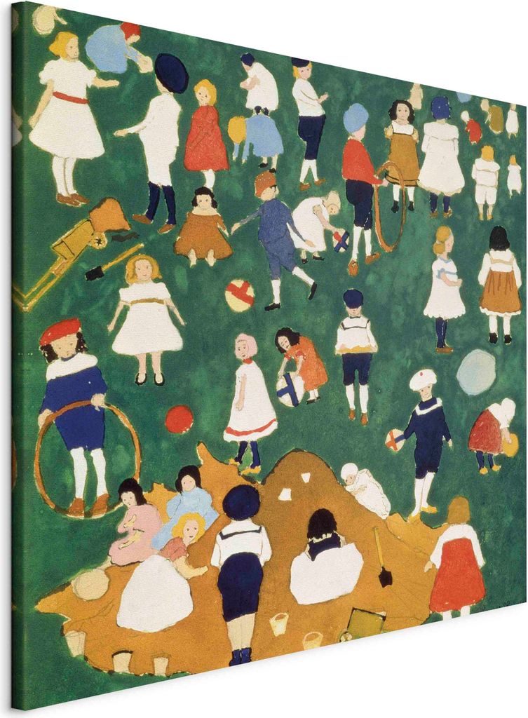 Italienischer Leinwand Leinwandbild - Children (Kazimir Malevich) 70x70 cm Reproduktionen l-E-10050-b-a