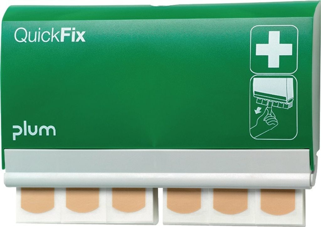 Pflasterspender QuickFix 2 B232,5xH133,5xT33ca.mm grün PLUM