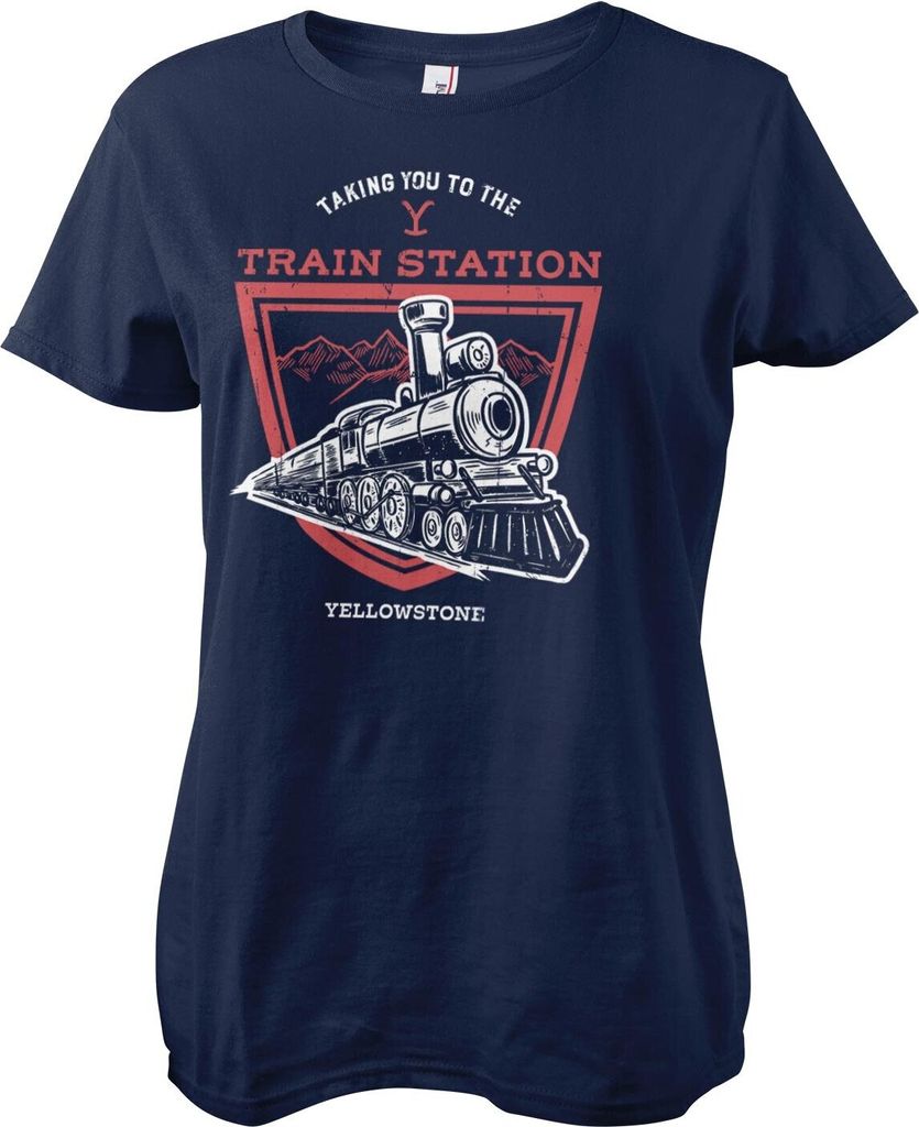 Taking You To The Train Station Girly Tee - XX-Large - Navy
