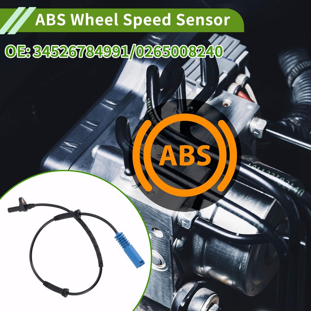 Nein. 34526784991 ABS Raddrehzahlsensor für BMW E84 Serie X1 2013-2015 L4 2.0L/L6 3.0L Vorderer ABS-Sensor Antiblockiersystem Sensor 1 Stück