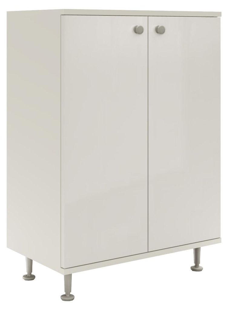 haaus Zaria Badschrank, 2 Türen, MDF, Weiß Hochglanz/Weiß, Produktbild 